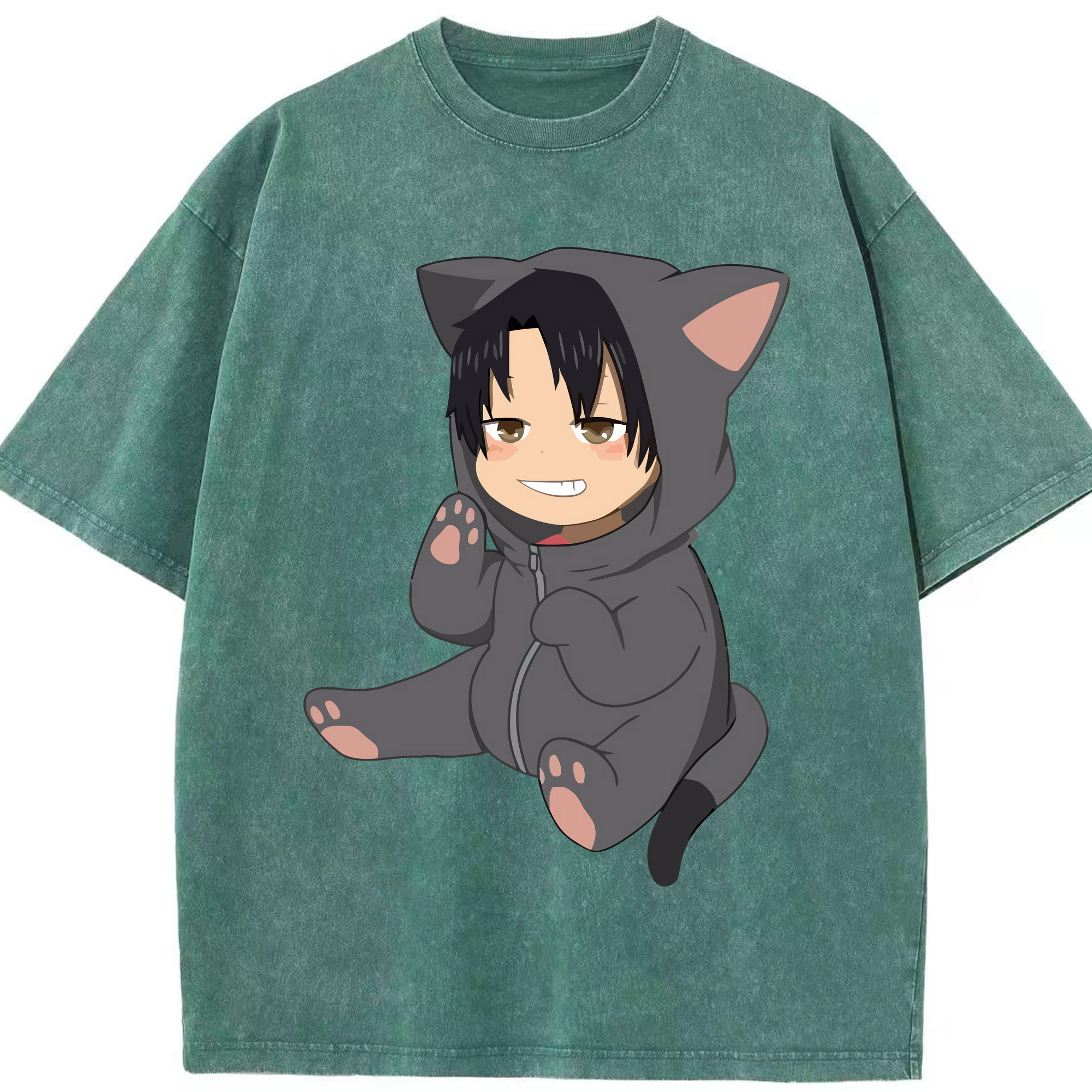 （画像用） ハイキュー!! Haikyu!! 綿100% ヴィンテージ風 半袖Tシャツ（フロントプリント）